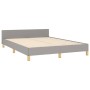 Estructura de cama con cabecero de tela gris claro 140x190 cm de , Camas y somieres - Ref: Foro24-3125373, Precio: 219,28 €, ...