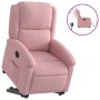 Sillón eléctrico reclinable elevable de terciopelo rosa en Sillones | Comprar online en Foru.es