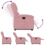 Sillón eléctrico reclinable elevable de terciopelo rosa en Sillones | Comprar online en Foru.es