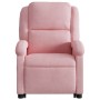 Sillón eléctrico reclinable elevable de terciopelo rosa en Sillones | Comprar online en Foru.es