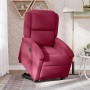 Sillón eléctrico reclinable elevable de terciopelo rojo tinto en Sillones | Comprar online en Foru.es