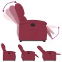 Sillón eléctrico reclinable elevable de terciopelo rojo tinto en Sillones | Comprar online en Foru.es