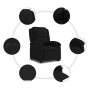 Sillón eléctrico reclinable elevable de terciopelo negro en Sillones | Comprar online en Foru.es