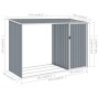 Cobertizo de jardín de leña gris acero galvanizado 245x98x159cm de , Cobertizos - Ref: Foro24-46294, Precio: 148,30 €, Descue...