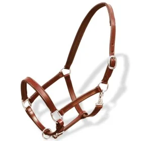 Ronzal/Cabestro de Cuero Marrón Ajustable Para Caballo Percherón de , Cabestros para caballos - Ref: Foro24-90887, Precio: 34...