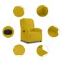 Sillón eléctrico reclinable elevable de terciopelo amarillo en Sillones | Comprar online en Foru.es