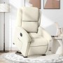 Sillón eléctrico reclinable elevable de terciopelo crema en Sillones | Comprar online en Foru.es