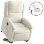 Sillón eléctrico reclinable elevable de terciopelo crema en Sillones | Comprar online en Foru.es