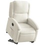 Sillón eléctrico reclinable elevable de terciopelo crema en Sillones | Comprar online en Foru.es