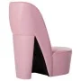 Sillón con forma de zapato de tacón cuero sintético rosa de , Sillones - Ref: Foro24-248648, Precio: 206,78 €, Descuento: %