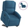 Sillón eléctrico reclinable elevable de terciopelo azul en Sillones | Comprar online en Foru.es