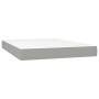 Cama box spring con colchón tela gris claro 140x190 cm de , Camas y somieres - Ref: Foro24-3140369, Precio: 449,49 €, Descuen...