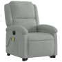 Sillón de masaje reclinable elevable terciopelo gris claro en Sillones | Comprar online en Foru.es