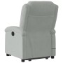 Sillón de masaje reclinable elevable terciopelo gris claro en Sillones | Comprar online en Foru.es