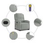 Sillón de masaje reclinable elevable terciopelo gris claro en Sillones | Comprar online en Foru.es
