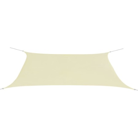 Toldo de vela rectangular tela Oxford color crema 4x6 m de vidaXL, Sombrillas - Ref: Foro24-42299, Precio: 71,97 €, Descuento: %