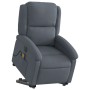 Sillón de masaje reclinable elevable terciopelo gris oscuro en Sillones | Comprar online en Foru.es
