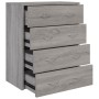 Aparador con 4 cajones gris Sonoma 60x30,5x71 cm de , Aparadores - Ref: Foro24-342581, Precio: 86,13 €, Descuento: %