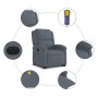 Sillón de masaje reclinable elevable terciopelo gris oscuro en Sillones | Comprar online en Foru.es