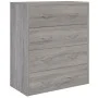 Aparador con 4 cajones gris Sonoma 60x30,5x71 cm de , Aparadores - Ref: Foro24-342581, Precio: 82,49 €, Descuento: %