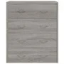 Sideboard mit 4 Schubladen Sonomagrau 60x30,5x71 cm von , Sideboards - Ref: Foro24-342581, Preis: 82,49 €, Rabatt: %