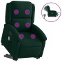 Sillón masaje reclinable elevable terciopelo verde oscuro en Sillones | Comprar online en Foru.es