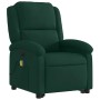 Sillón masaje reclinable elevable terciopelo verde oscuro en Sillones | Comprar online en Foru.es