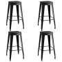 Mesa alta y taburetes de bar 5 piezas negro de , muebles para cocinas y comedores - Ref: Foro24-3057373, Precio: 500,61 €, De...