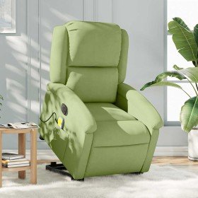 Sillón de masaje reclinable elevable terciopelo verde claro en Sillones | Comprar online en Foru.es