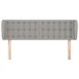Light gray fabric headboard 147x23x78/88 cm by , Headboards and footboards - Ref: Foro24-3117576, Price: 72,91 €, Discount: %