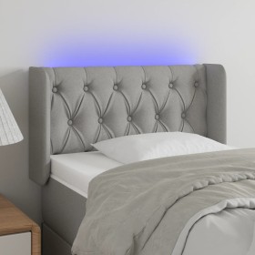 Cabecero con LED de tela gris claro 83x16x78/88 cm de , Cabeceros y pies de cama - Ref: Foro24-3123546, Precio: 55,65 €, Desc...