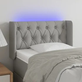 Light gray fabric headboard with LED 83x16x78/88 cm by , Headboards and footboards - Ref: Foro24-3123546, Price: 57,78 €, Dis...