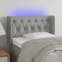 Light gray fabric headboard with LED 83x16x78/88 cm by , Headboards and footboards - Ref: Foro24-3123546, Price: 57,78 €, Dis...