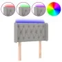 Light gray fabric headboard with LED 83x16x78/88 cm by , Headboards and footboards - Ref: Foro24-3123546, Price: 57,78 €, Dis...