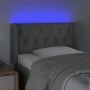 Light gray fabric headboard with LED 83x16x78/88 cm by , Headboards and footboards - Ref: Foro24-3123546, Price: 57,78 €, Dis...