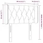 Light gray fabric headboard with LED 83x16x78/88 cm by , Headboards and footboards - Ref: Foro24-3123546, Price: 57,78 €, Dis...