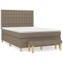 Cama box spring con colchón tela gris taupe 140x190 cm de , Camas y somieres - Ref: Foro24-3137473, Precio: 548,20 €, Descuen...