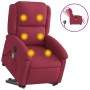 Sillón de masaje reclinable elevable terciopelo rojo tinto en Sillones | Comprar online en Foru.es