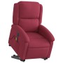 Sillón de masaje reclinable elevable terciopelo rojo tinto en Sillones | Comprar online en Foru.es