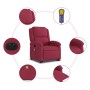 Sillón de masaje reclinable elevable terciopelo rojo tinto en Sillones | Comprar online en Foru.es