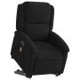 Sillón de masaje reclinable elevable terciopelo negro en Sillones | Comprar online en Foru.es