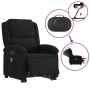 Sillón de masaje reclinable elevable terciopelo negro en Sillones | Comprar online en Foru.es