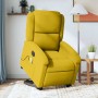 Sillón reclinable masaje eléctrico elevable terciopelo amarillo en Sillones | Comprar online en Foru.es