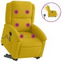 Sillón reclinable masaje eléctrico elevable terciopelo amarillo en Sillones | Comprar online en Foru.es