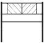Cabecero de metal negro 107 cm de , Cabeceros y pies de cama - Ref: Foro24-372209, Precio: 24,37 €, Descuento: %