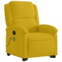 Sillón reclinable masaje eléctrico elevable terciopelo amarillo en Sillones | Comprar online en Foru.es