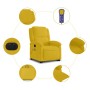 Sillón reclinable masaje eléctrico elevable terciopelo amarillo en Sillones | Comprar online en Foru.es
