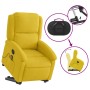 Sillón reclinable masaje eléctrico elevable terciopelo amarillo en Sillones | Comprar online en Foru.es