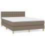 Cama box spring con colchón tela gris taupe 140x200 cm de , Camas y somieres - Ref: Foro24-3140941, Precio: 438,17 €, Descuen...