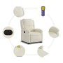 Sillón reclinable de masaje eléctrico elevable terciopelo crema en Sillones | Comprar online en Foru.es